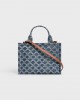 CELINE small cabas thais in DENIM WITH TRIOMPHE ALLOVER and calfskin 199162FRG.05DS