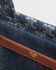 CELINE small cabas thais in DENIM WITH TRIOMPHE ALLOVER and calfskin 199162FRG.05DS