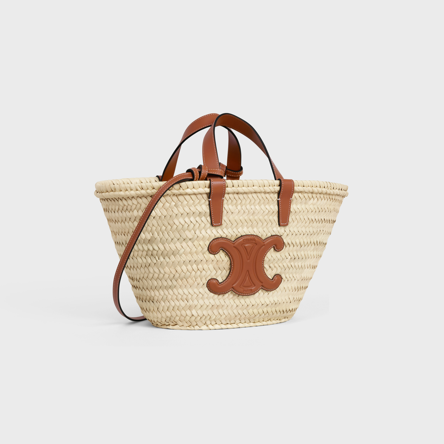 CELINE TEEN CELINE CLASSIC PANIER in Palm leaves and Calfskin 113832EFA.04LU