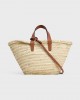 CELINE TEEN CELINE CLASSIC PANIER in Palm leaves and Calfskin 113832EFA.04LU