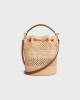 CELINE CLARA CELINE CLASSIC PANIER in RAFFIA AND CALFSKIN 117862FX8.04LU