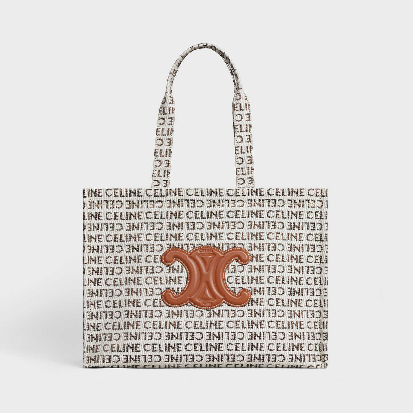 CELINE Large Cabas Thais in TEXTILE WITH CELINE ALLOVER 196762FEF.02NT