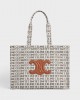 CELINE Large Cabas Thais in TEXTILE WITH CELINE ALLOVER 196762FEF.02NT