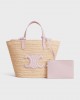 CELINE TEEN SUPPLE CELINE CLASSIC PANIER in Raffia and calfskin 115802FF7.24PP