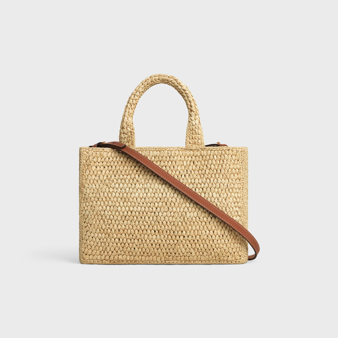 CELINE SMALL CABAS THAIS in Raffia and calfskin 116302FF7.04LU