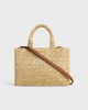 CELINE SMALL CABAS THAIS in Raffia and calfskin 116302FF7.04LU