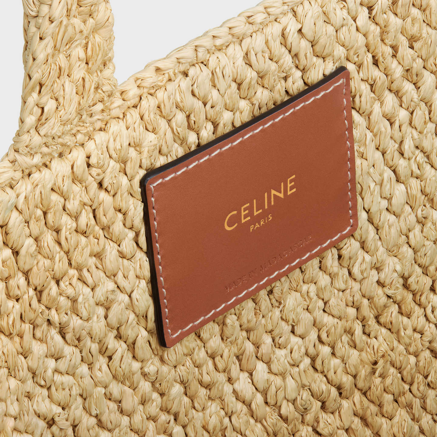 CELINE SMALL CABAS THAIS in Raffia and calfskin 116302FF7.04LU