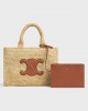 CELINE SMALL CABAS THAIS in Raffia and calfskin 116302FF7.04LU