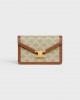 CELINE WALLET ON CHAIN MARGO in TRIOMPHE CANVAS AND CALFSKIN 10L462FI6.02GR