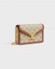 CELINE WALLET ON CHAIN MARGO in TRIOMPHE CANVAS AND CALFSKIN 10L462FI6.02GR