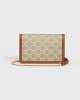 CELINE WALLET ON CHAIN MARGO in TRIOMPHE CANVAS AND CALFSKIN 10L462FI6.02GR