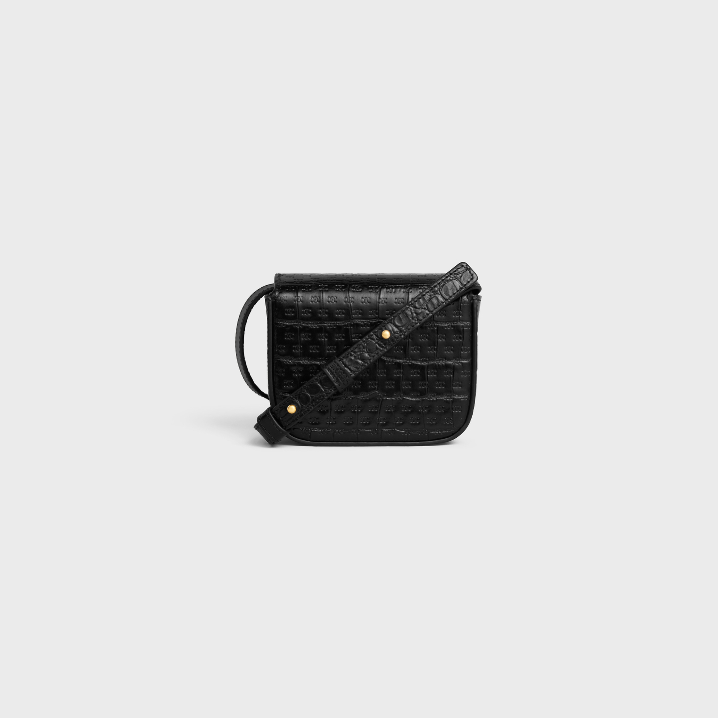 CELINE MINI CLAUDE in CALFSKIN CROCO EFFECT EMBOSSED TRIOMPHE 10I513FIM.38NO