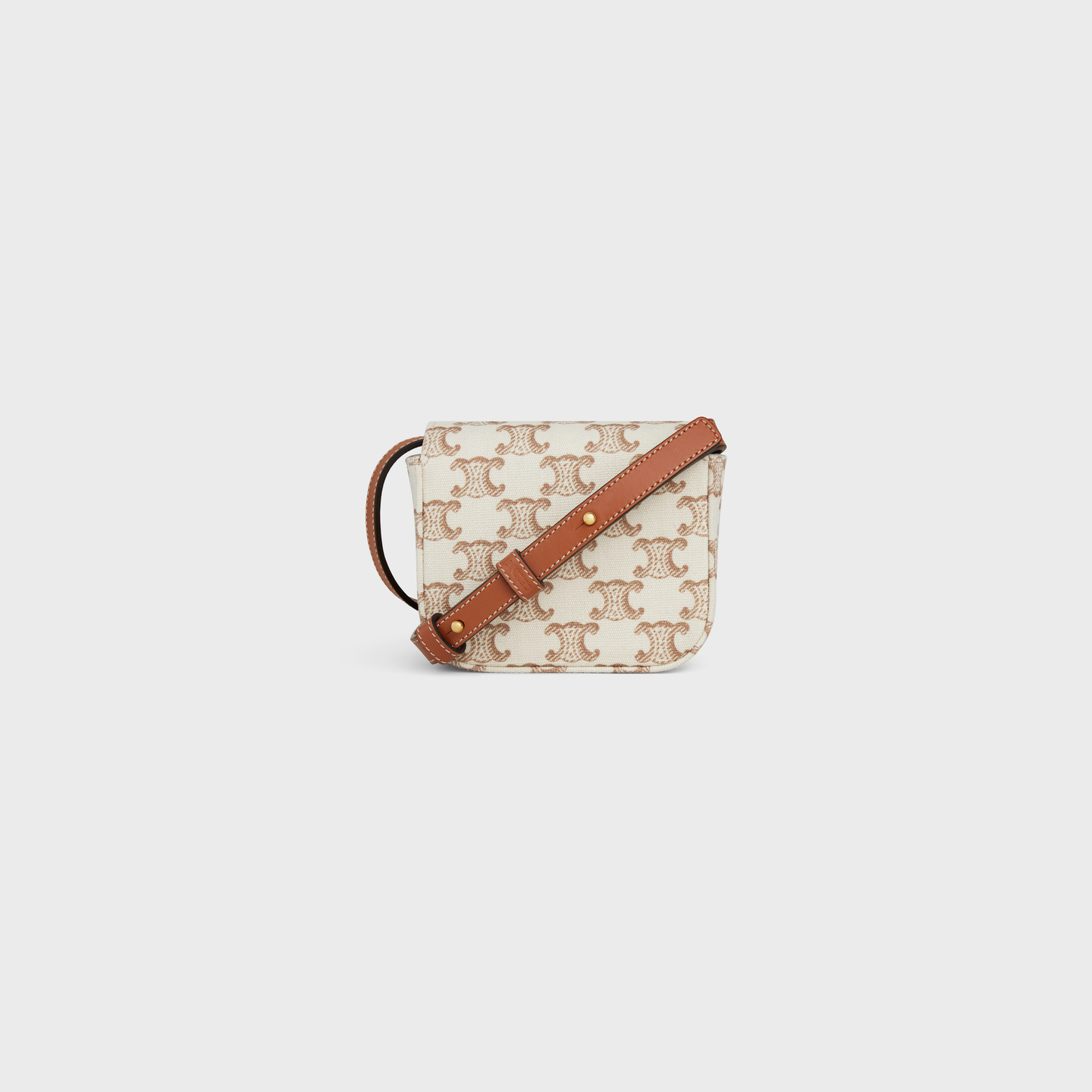 CELINE MINI CLAUDE in TEXTILE WITH TRIOMPHE PRINT AND CALFSKIN 10I512FCW.01BC