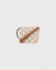 CELINE MINI CLAUDE in TEXTILE WITH TRIOMPHE PRINT AND CALFSKIN 10I512FCW.01BC