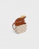 CELINE MINI CLAUDE in TEXTILE WITH TRIOMPHE PRINT AND CALFSKIN 10I512FCW.01BC