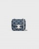 CELINE MINI CHAIN CLAUDE in DENIM WITH TRIOMPHE ALLOVER 10L842FIN.05DS