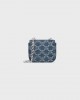 CELINE MINI CHAIN CLAUDE in DENIM WITH TRIOMPHE ALLOVER 10L842FIN.05DS