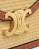 CELINE WALLET ON CHAIN MARGO in RAFFIA EFFECT TEXTILE and calfskin 10L462FIU.02NT