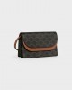 CELINE Wallet on strap in Triomphe Canvas and Smooth Lambskin 10D852CG9.04LU