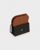 CELINE Wallet on strap in Triomphe Canvas and Smooth Lambskin 10D852CG9.04LU