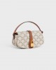 CELINE CLUTCH ON STRAP TABOU in Triomphe canvas and calfskin 10I592DQ2.01TA