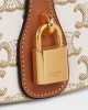 CELINE CLUTCH ON STRAP TABOU in Triomphe canvas and calfskin 10I592DQ2.01TA