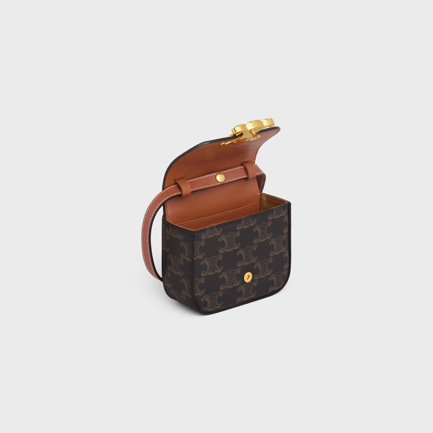 CELINE MINI CLAUDE in TRIOMPHE CANVAS and calfskin 10I512DQB.04LU