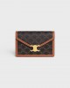 CELINE WALLET ON CHAIN MARGO in TRIOMPHE CANVAS and calfskin 10L462DQB.04LU