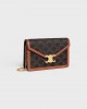 CELINE WALLET ON CHAIN MARGO in TRIOMPHE CANVAS and calfskin 10L462DQB.04LU