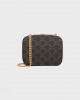 CELINE Box on chain CUIR TRIOMPHE in TRIOMPHE CANVAS and calfskin 10L052EGP.04LU