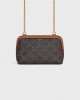 CELINE Clutch with Chain in Triomphe canvas and Lambskin 10E382CBX.04LU