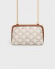 CELINE Clutch with Chain in Triomphe canvas and Lambskin 10E382CBX.01TA