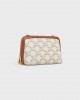 CELINE Clutch with Chain in Triomphe canvas and Lambskin 10E382CBX.01TA