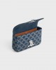 CELINE CHAIN SHOULDER BAG CLAUDE in DENIM WITH TRIOMPHE ALLOVER 115202FLX.05DS