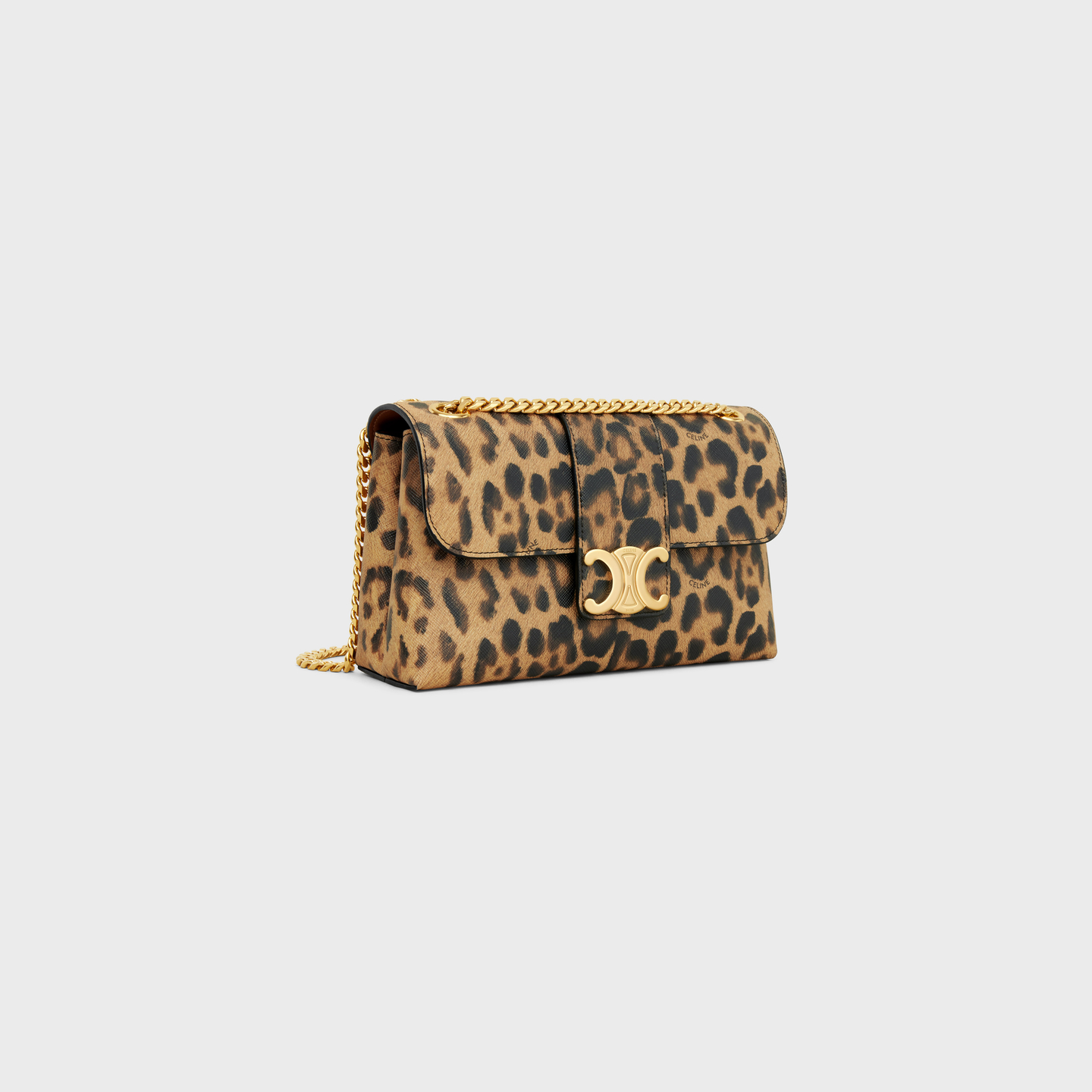 CELINE TEEN CELINE VICTOIRE BAG in CELINE CANVAS WITH LEOPARD PRINT 116592FUF.19LE