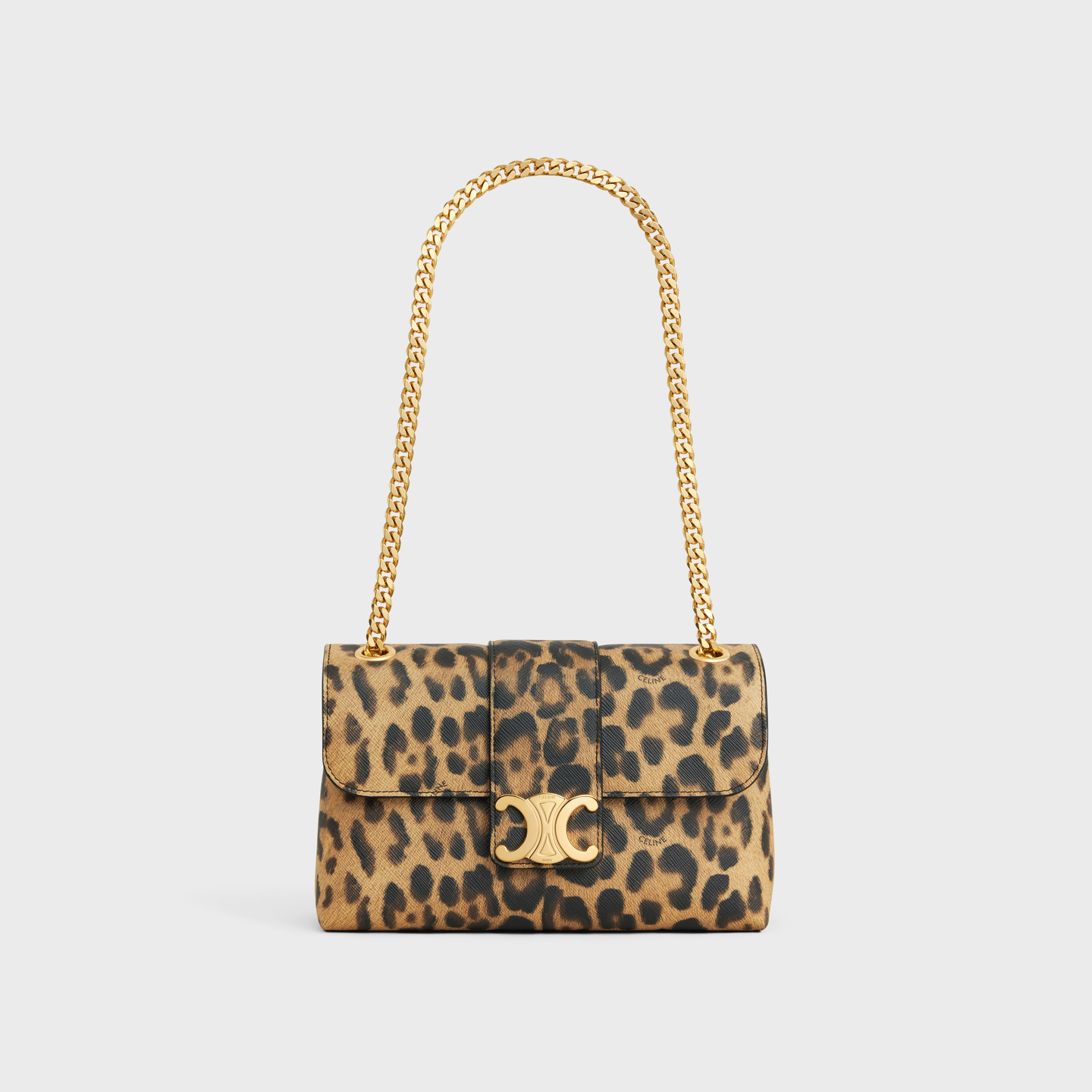 CELINE TEEN CELINE VICTOIRE BAG in CELINE CANVAS WITH LEOPARD PRINT 116592FUF.19LE