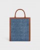 CELINE Small Vertical Cabas Celine in DENIM WITH CELINE ALLOVER print 192082ERM.07AT