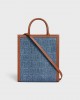 CELINE Small Vertical Cabas Celine in DENIM WITH CELINE ALLOVER print 192082ERM.07AT