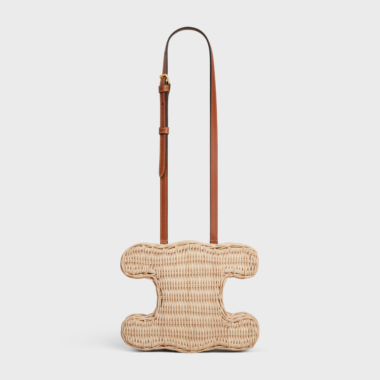 CELINE minaudière triomphe in WICKER AND NATURAL CALFSKIN 116522FVP.02NT