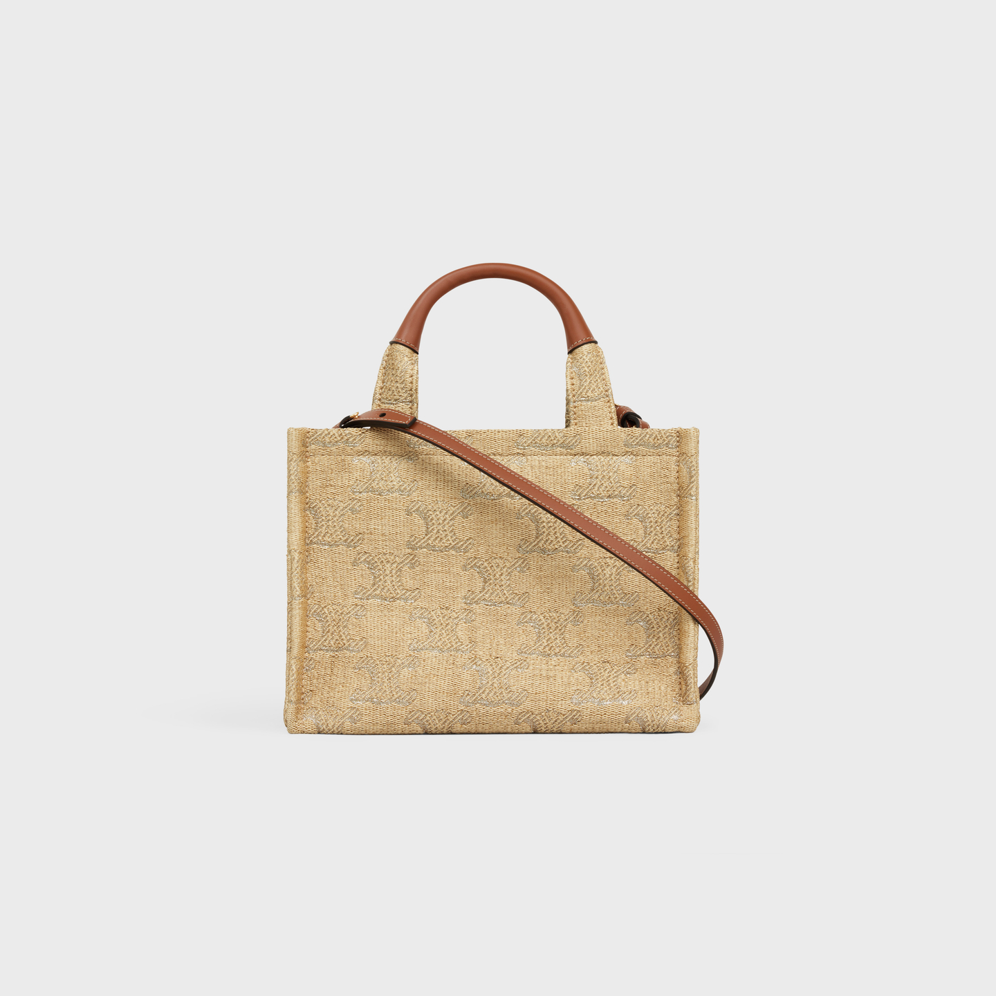 CELINE small cabas thais in raffia effect textile with triomphe jacquard 199162FK3.02NA