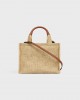 CELINE small cabas thais in raffia effect textile with triomphe jacquard 199162FK3.02NA