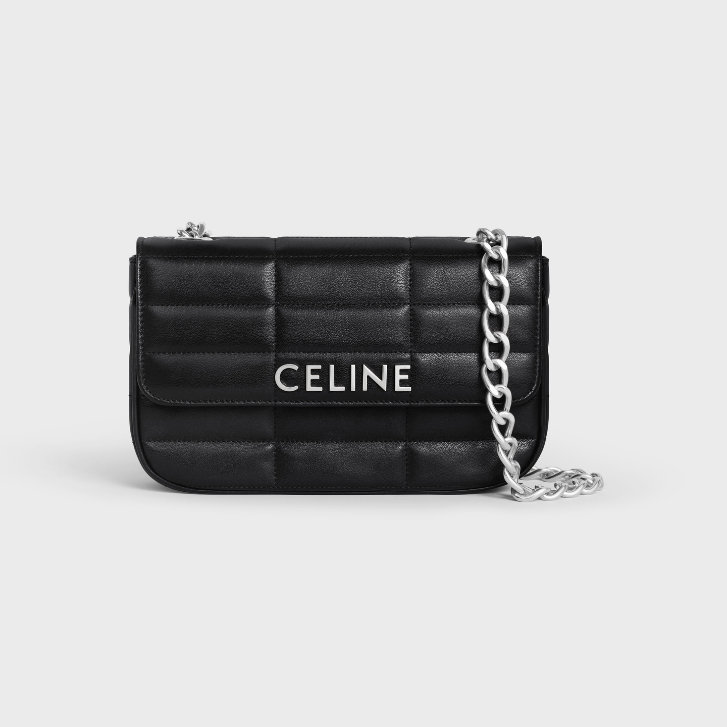 CELINE CHAIN SHOULDER BAG MATELASSE MONOCHROME CELINE in Quilted Goatskin 111273EPZ.38OS