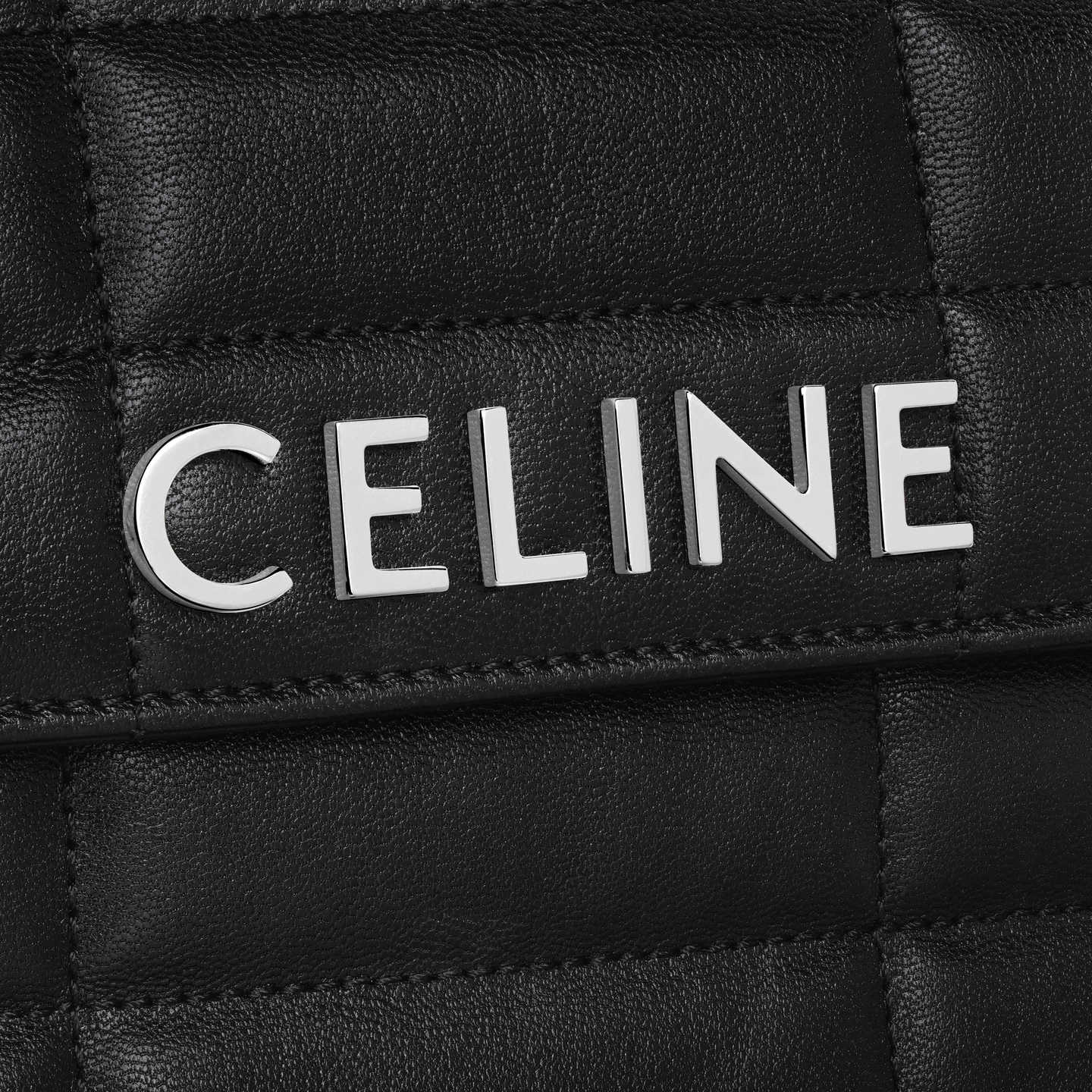 CELINE CHAIN SHOULDER BAG MATELASSE MONOCHROME CELINE in Quilted Goatskin 111273EPZ.38OS