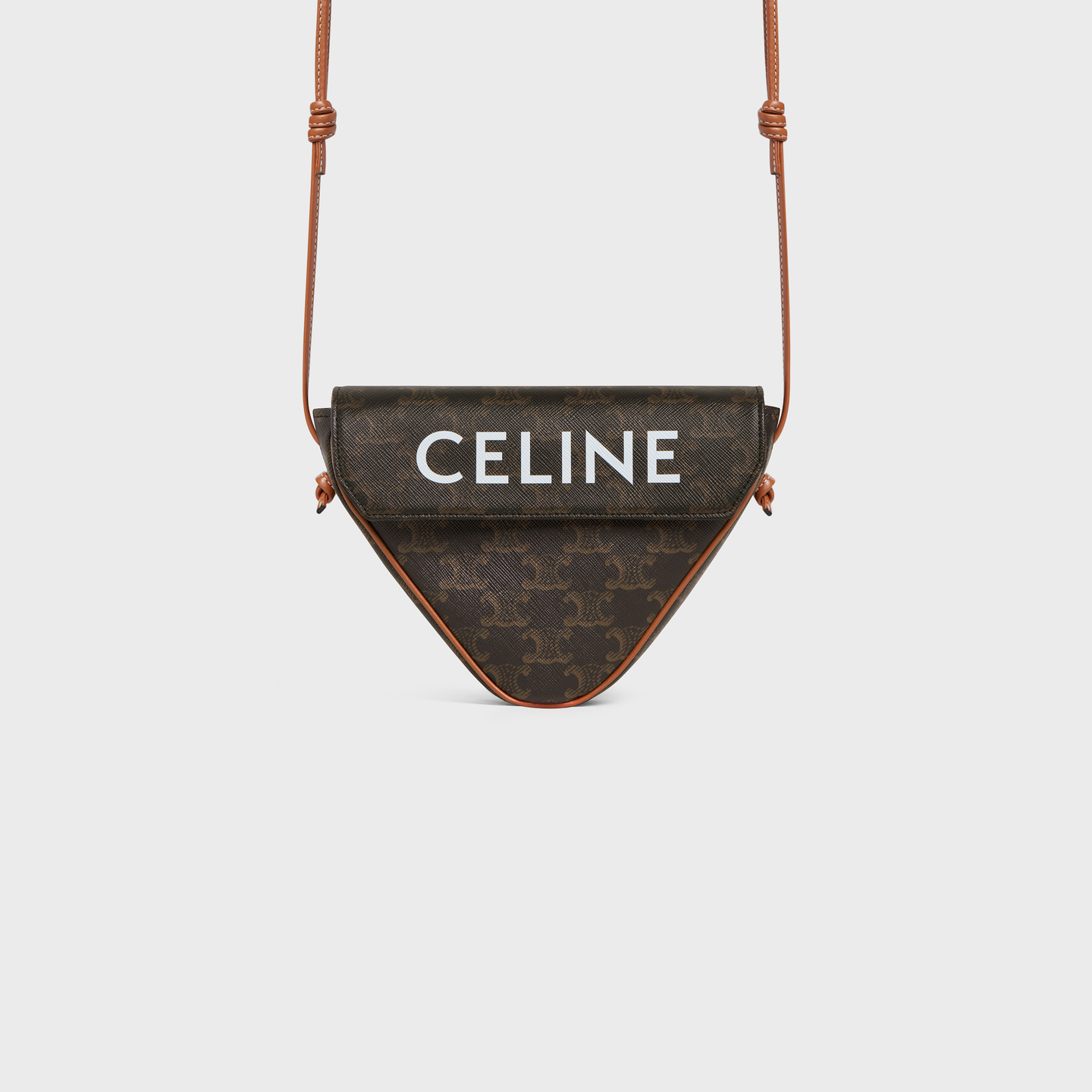 CELINE triangle bag in Triomphe Canvas with Celine print 195902BZK.04LI