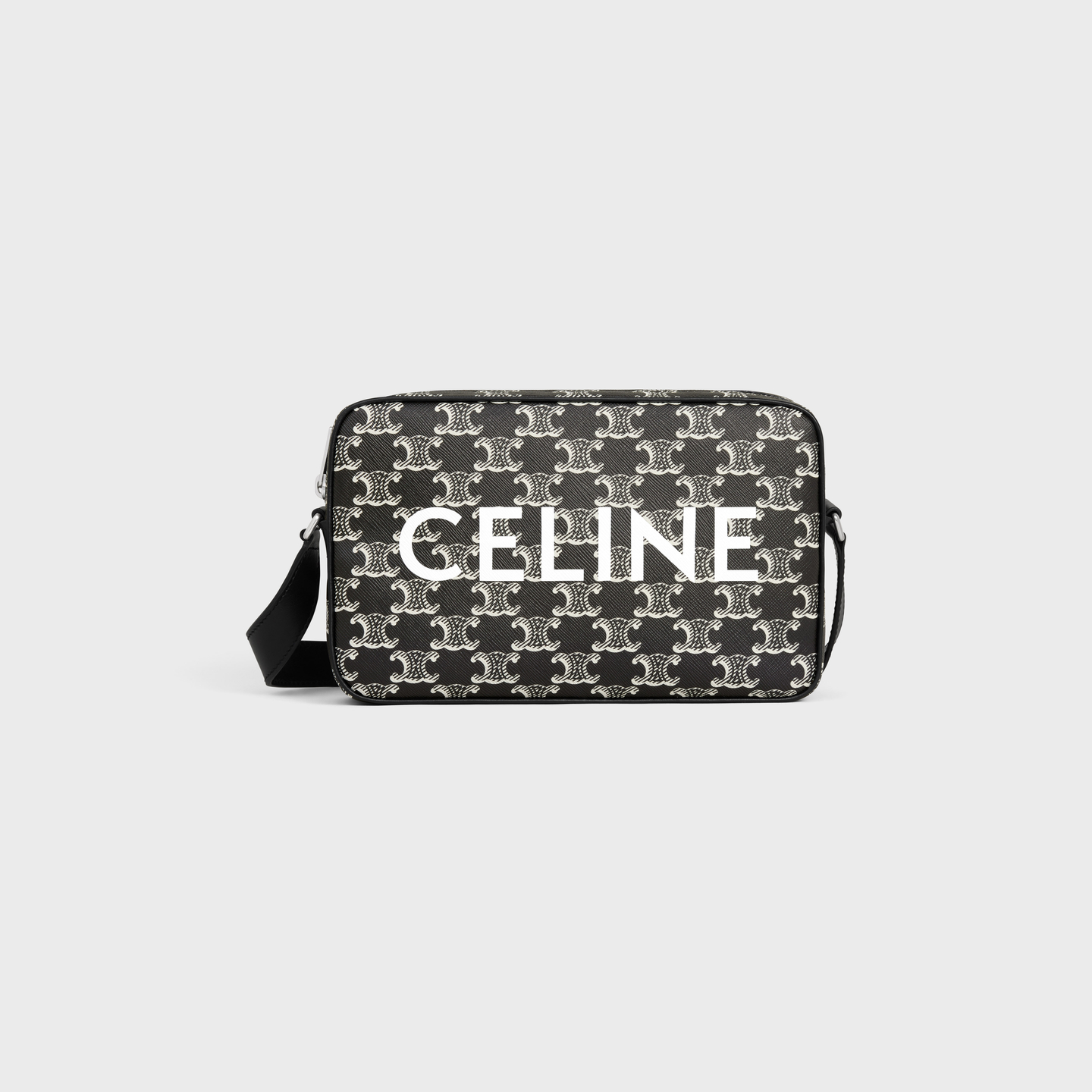 CELINE Medium Messenger Bag in Triomphe canvas twotone with Celine print 194502FQ1.38AW