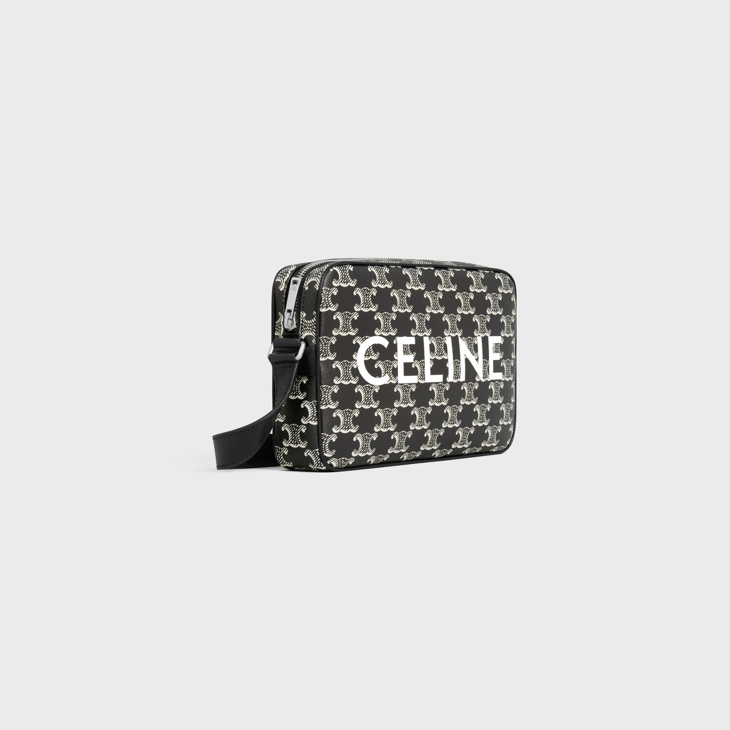 CELINE Medium Messenger Bag in Triomphe canvas twotone with Celine print 194502FQ1.38AW