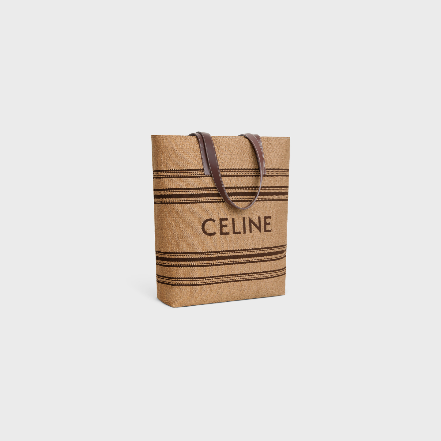 CELINE MUSEUM BAG in Textile with raffia effect and calfskin 113012FQW.02NU