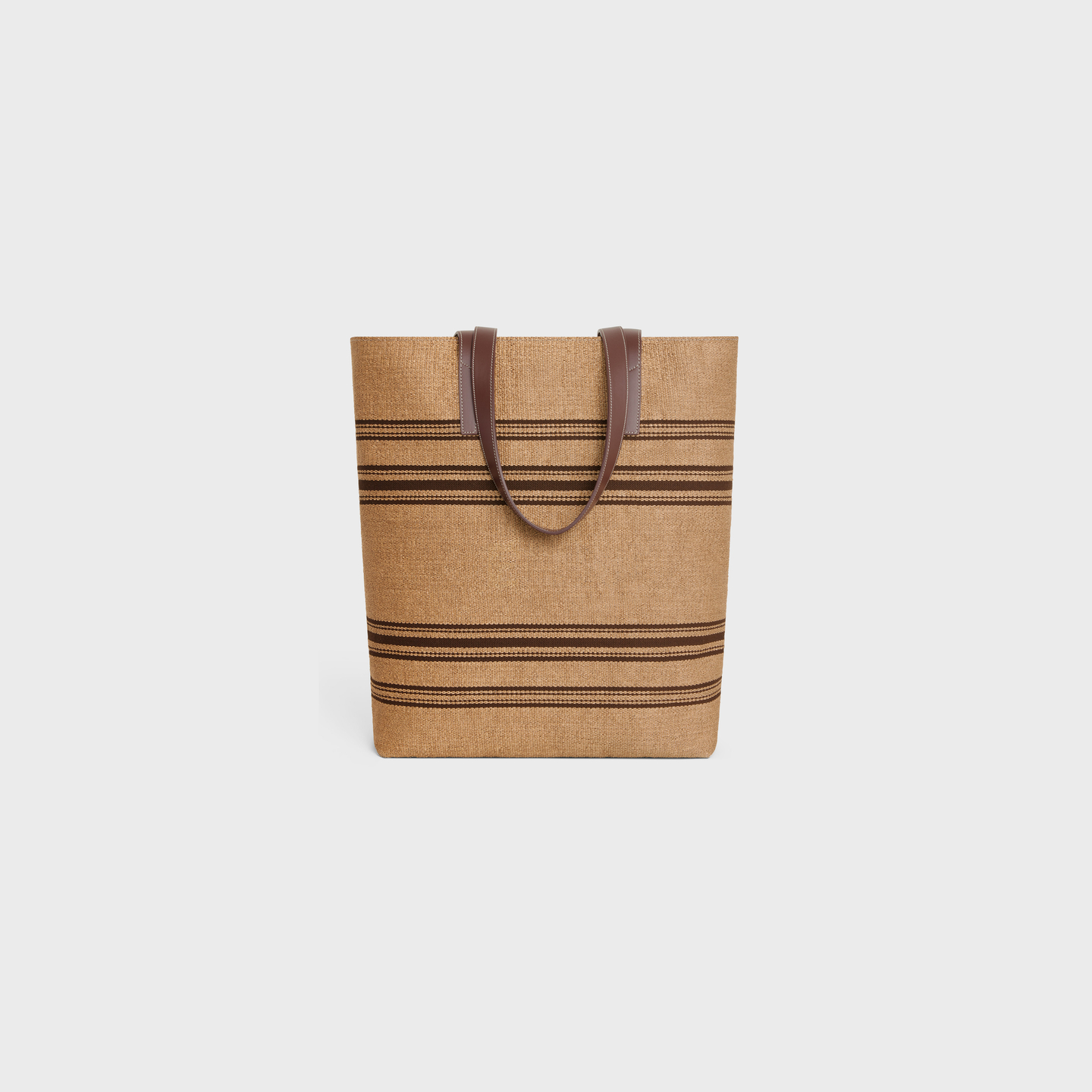 CELINE MUSEUM BAG in Textile with raffia effect and calfskin 113012FQW.02NU