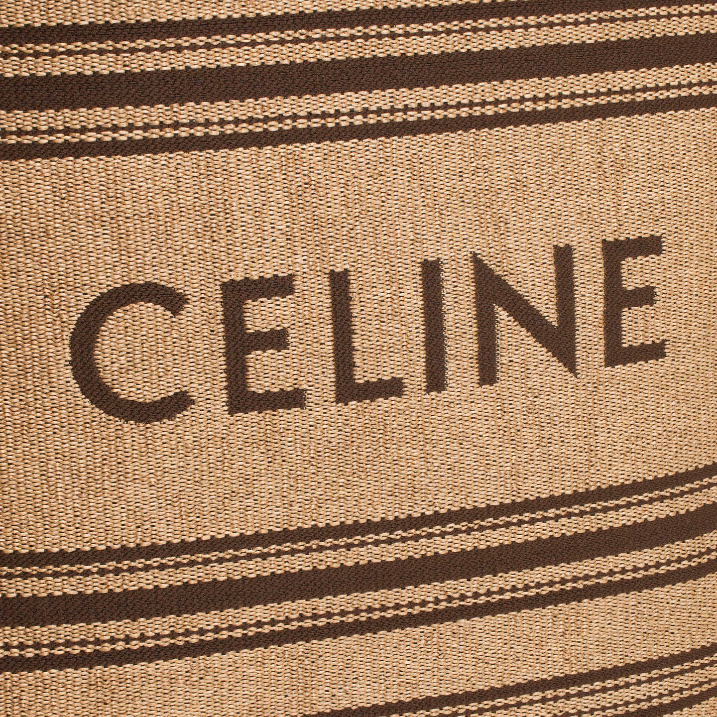 CELINE MUSEUM BAG in Textile with raffia effect and calfskin 113012FQW.02NU