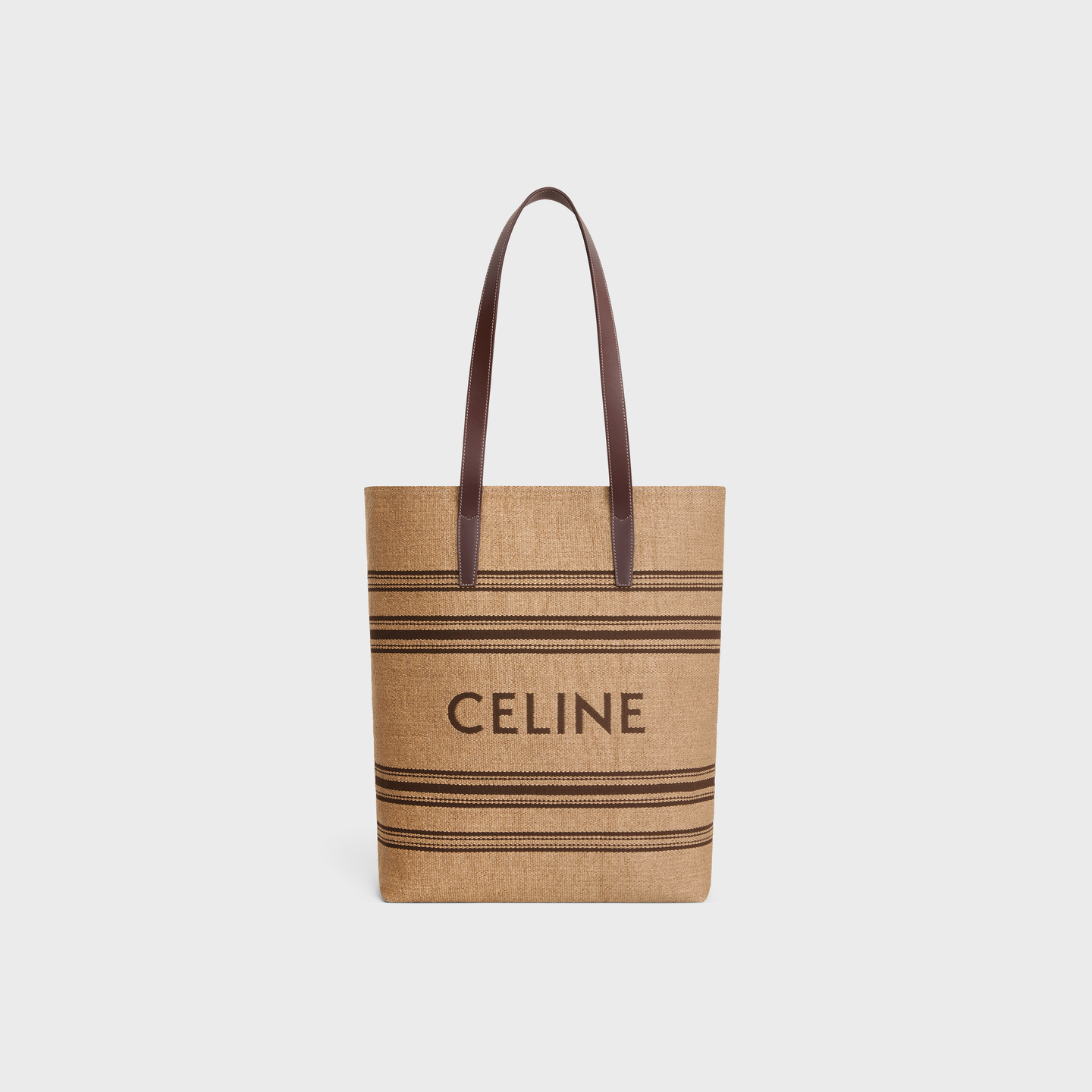 CELINE MUSEUM BAG in Textile with raffia effect and calfskin 113012FQW.02NU